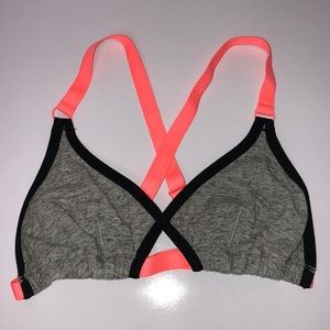 Aritzia Community Heather Grey/ Orange Bralette